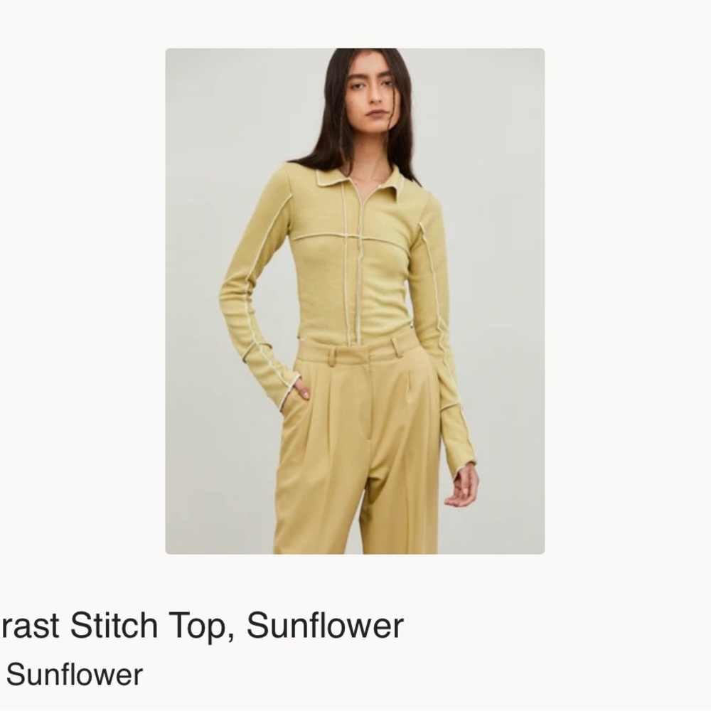 Source Unknown Contrast Stitch Top - image 2